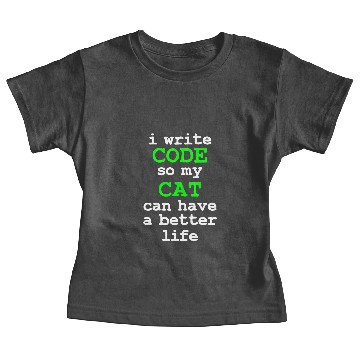 Discover Cat Paws Code Coding Computer Science Cat Gift Baby Tees