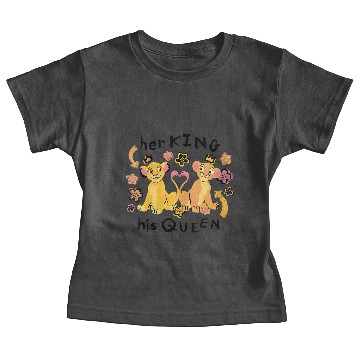 Discover Disneyss The Lion King Her King His Queen Simba Nala Big Logo Baby Tees