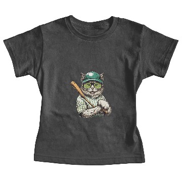 Discover Cat Paws vintages Cat Playing Baseball Baseball Bat Kitties Lover Baby Tees