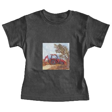 Discover Kubota Tractor with Backhoe attached - Kubota Tractor - Baby Tees
