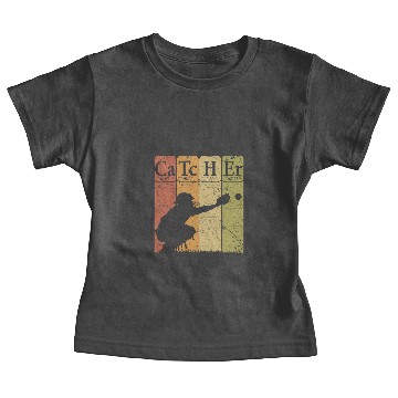 Discover Baseball Gift Periodic Table Elements Nerd Baseball Catcher Retro Baby Tees