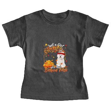 Discover Dog Bichon Frise Just A Girl Who Loves Bichon Frise Dog Thanksgiving Baby Tees