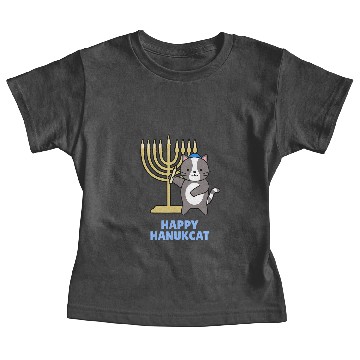 Discover black cats Paws Happy Hanukcat black cats Meowzel Tov Menorah Funny Hanukkah Baby Tees