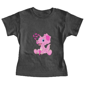 Discover Dinosaur Dino Breast Cancer Triceratops Dinosaur Ribbon Boy Baby Tees
