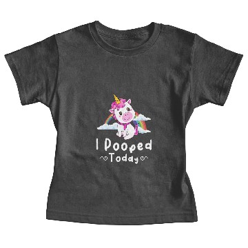 Discover Unicorns I Pooped Today Funny Cute Baby Tees