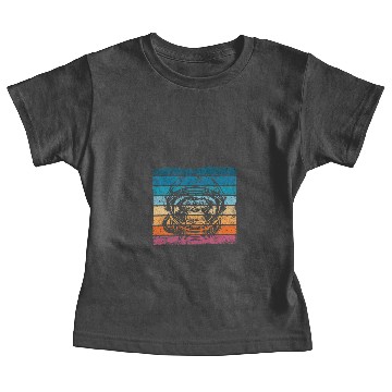 Discover Monkey Lover with Astronauts Helmet Retro Vintage Baby Tees