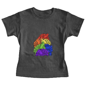 Discover KV9 Turtle LGBT Gay Pride Rainbow Flag Turtle Stack LGBT Baby Tees