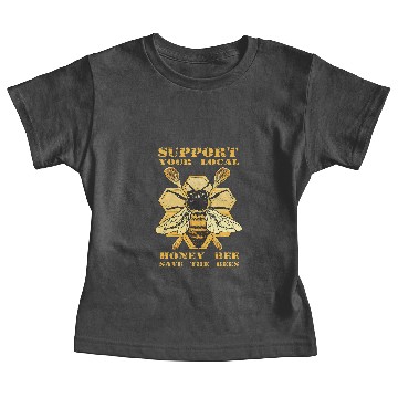 Discover Bee Beekeeping Support Your Local Honey Bee Save Bees Beekeeper Baby Tees