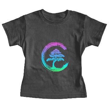 Discover Bonsai Tree Enso Circle Calligraphy Art for Meditation Baby Tees