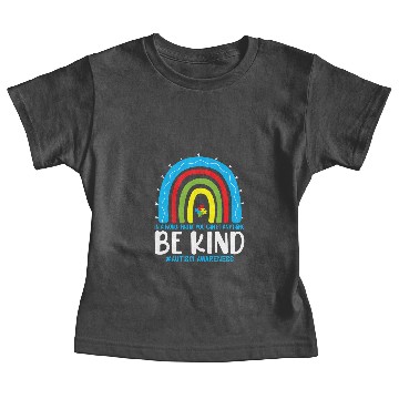 Discover Autistic Be Kind Autism Awareness Rainbow Leopard Choose Kindness Baby Tees