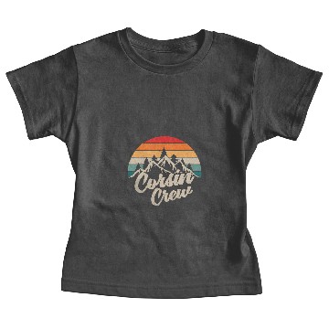 Discover Camping Camp Cousin Crew Retro Camper Baby Tees