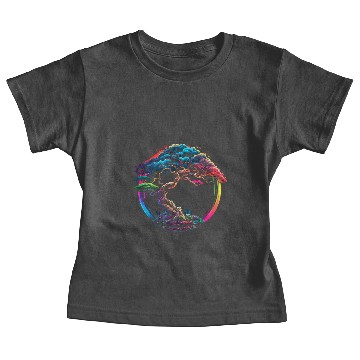 Discover Bonsai Enso zen circle tree Japan spirituality rainbow Baby Tees