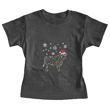 Discover Cattle Cow Christmas Light Tree xmass Snow Lover 4 Baby Tees