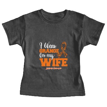Discover Leukemia Survivor Mens I Wear Orange For My Wife Leukemia Cancer Ribbon Baby Tees