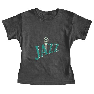 Discover Backprint Jazz Microphone Baby Tees