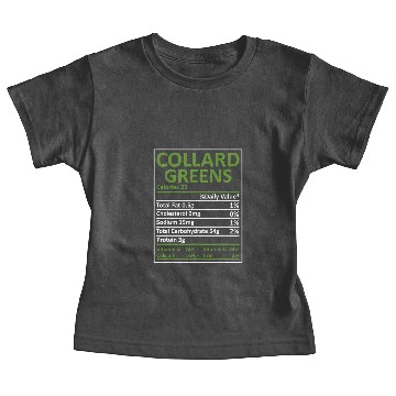 Discover Funny Collard Greens Nutrition Matching Thanksgiving Baby Tees