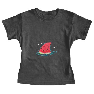 Discover Ocean Shark Fish Fin Watermelon Melon Summer Tropical Fruit Baby Tees