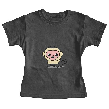 Discover Monkey Lover Chibi Kawaii Capuchin Monkey Forest Primate Animal Lover50 Baby Tees