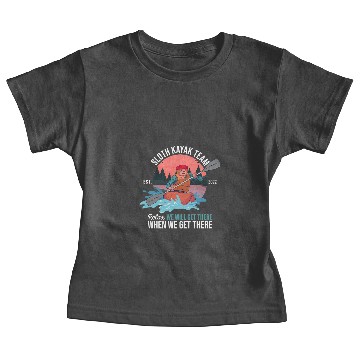 Discover Sloth Gift Funny Kayaking Pun Paddling Rowing Sloth Kayak Team Matching Baby Tees