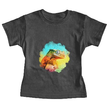 Discover Crested Gecko Watercolor Reptile Keeper Lizard Baby Tees