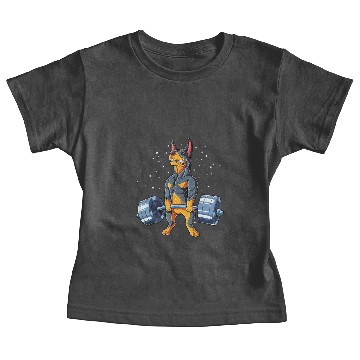 Discover Doberman Weightlifting Gym Baby Tees