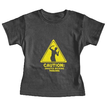 Discover CAUTION SHAPES BEING THROWN PRINTED Baby Tees