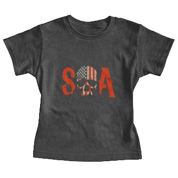 Discover Sons of Anarchy SOA Tv Show Skull Reaper American Flag Baby Tees