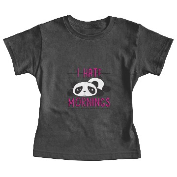 Discover I Hate Mornings - Cute Sleepy Panda Bear Baby Tees