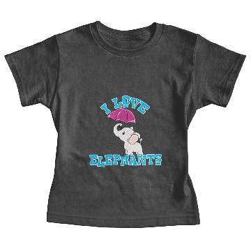 Discover I love elephants Baby Tees