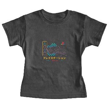 Discover Playstation Checker Neon 90's Baby Tees Pullover Baby Tees