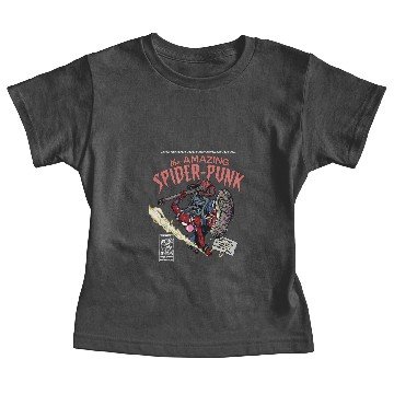 Discover Retro The Amazing Spider-Punk Baby Tees, Spiderman Comic Baby Tees,