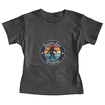 Discover Bowman Lake Montana Sasquatch Souvenir Baby Tees