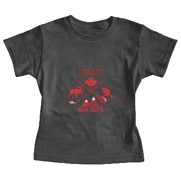 Discover Nova Scotia Canada Symbols graphic Pullover Baby Tees