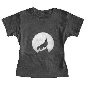 Discover Wolf Howling Moon Light Lone Wolf Baby Tees