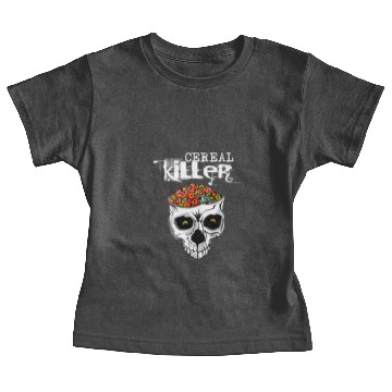 Discover Thread Science Cereal Killer Skull Baby Tees design