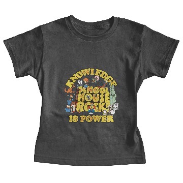 Discover Schoolhouse Rock Knowledge Is Power Logo Group Baby Tees