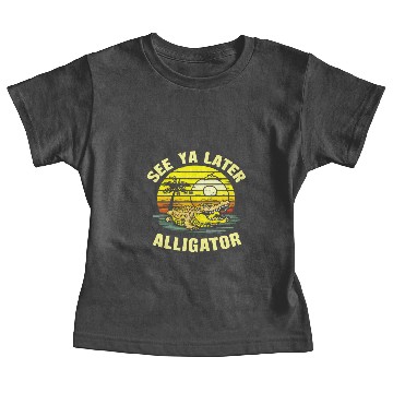 Discover see ya later alligator Baseball Jackets Baby Tees