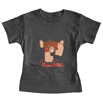 Discover Wreck it Ralph Pounding Bricks Baby Tees