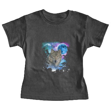 Discover Grey Wolf MidNight Forest Baby Tees