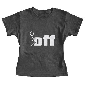 Discover fuck off black Baby Tees