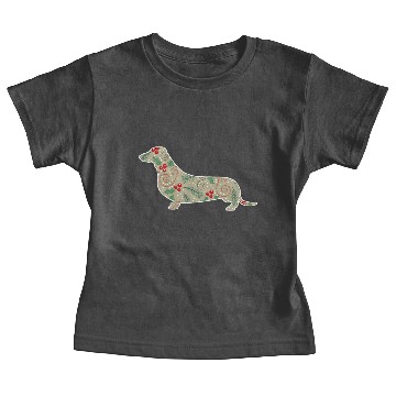 Discover Christmas Holly Dachshund Baby Tees