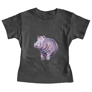 Discover Hand painted hippo Baby Tees