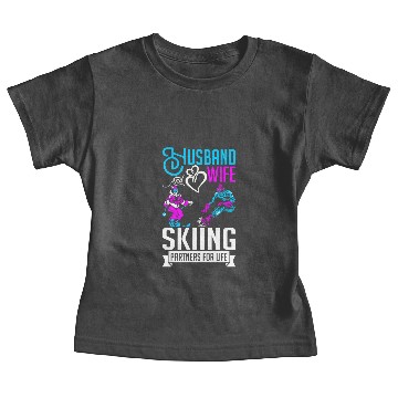 Discover Husband And Wife Skiing Partners For Life Baby Tees