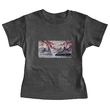 Discover cherry-blossom-painting Baby Tees