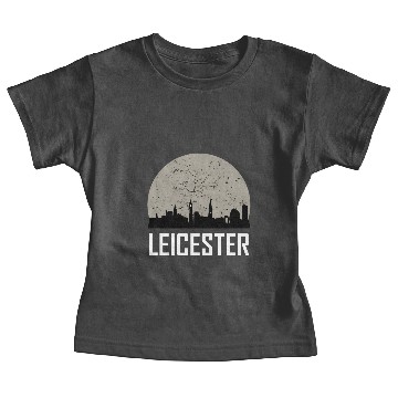 Discover Leicester Full Moon Skyline Baby Tees