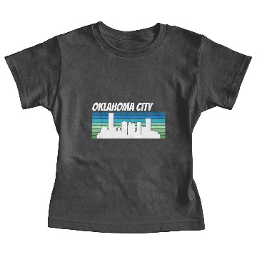 Discover Retro Oklahoma City Skyline Baby Tees