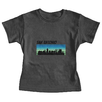 Discover Retro San Antonio Skyline Baby Tees