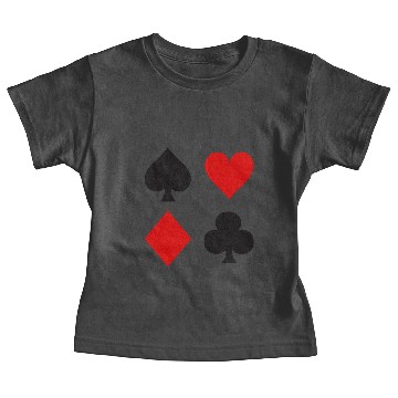 Discover Playing Card Suits Baby Tees