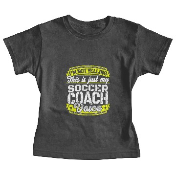 Discover Funny Soccer coach: My Soccer Coach Voice Baby Tees