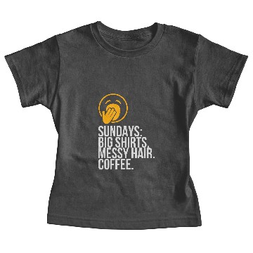Discover Sundays: Oversized Baby Tees. Messy Hair. Coffee.